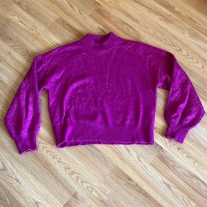 GAP Supersoft Mockneck Sweater in Purple Magenta